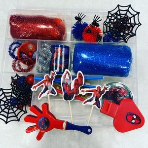 Spider-Man themed play dough kit! Perfect sensory toys for the little Spidey fan